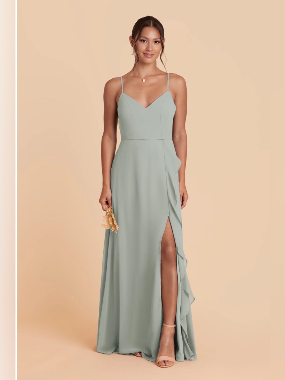 Birdy Grey Theresa Chiffon Dress in Sage Green